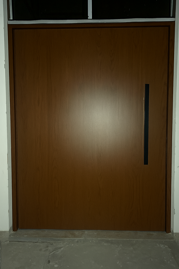 Wooden Colour Aluminium Door in UAE.